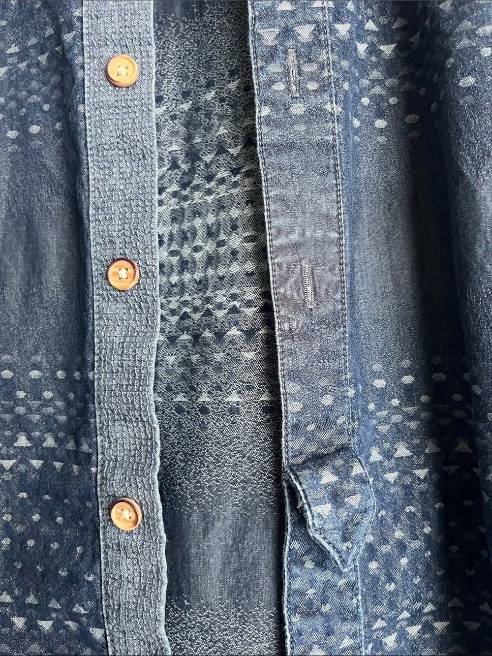 Robert Graham Navy Indigo Dotted-Stripe Button-Up Shirt - Picture 10 of 10